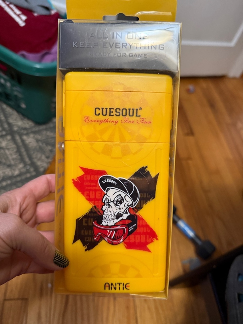 Yellow Dart  Cuesoul Case with Skull Graphic -